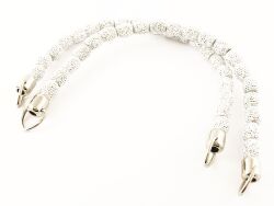 COPPIA MANICI STRASS ARGENTO