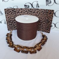 SET LEOPARDATO CORDINO TABACCO+CATENA